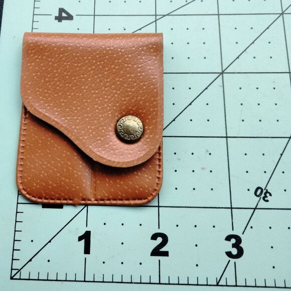 Vintage Argus Brown Leather Pouch Brass Snap Closure Divided Camera Part Bag - Picture 4 of 5